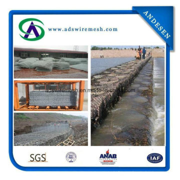 260G / M2 Revestimento de Zinco 2X1X0.5m Gabion Malha